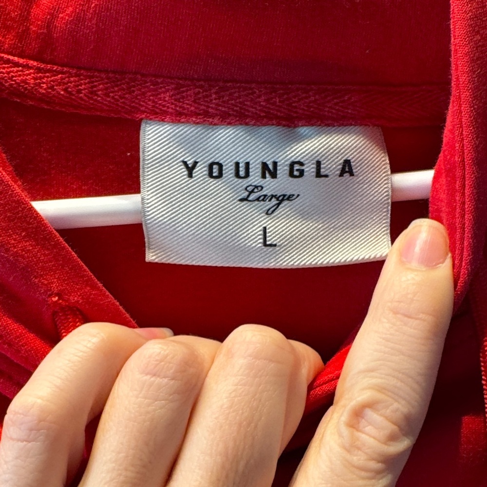 YoungLA Bold Red Hoodie Sweater - Picture 3 of 5